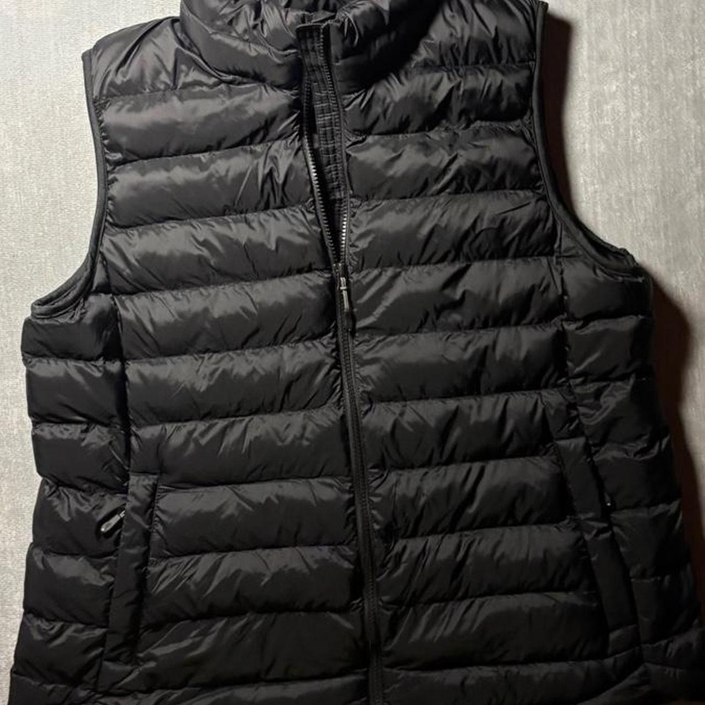 32 Degrees Heat Women Black Puffer Vest Quilted Full Zip XL